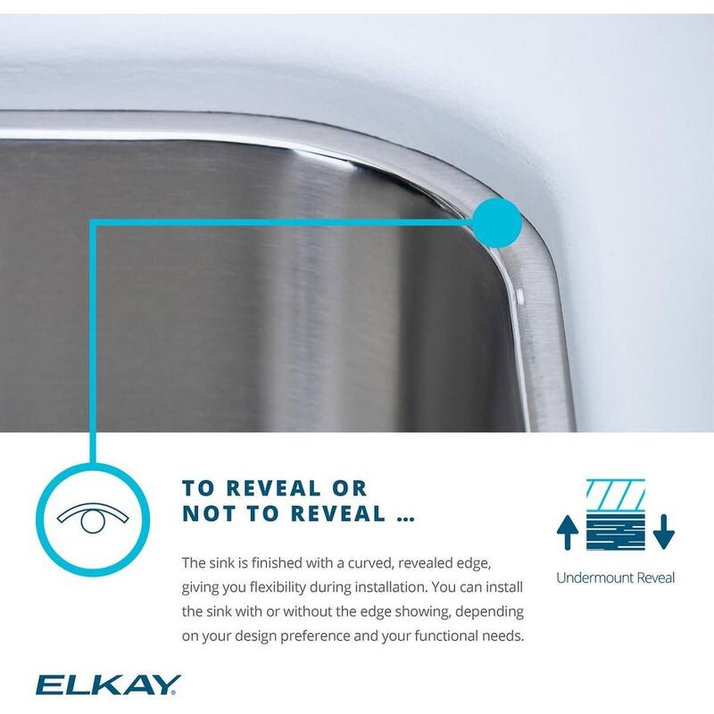 Elkay Lustertone 30-3/4" Undermount Double Basin Stainless Steel