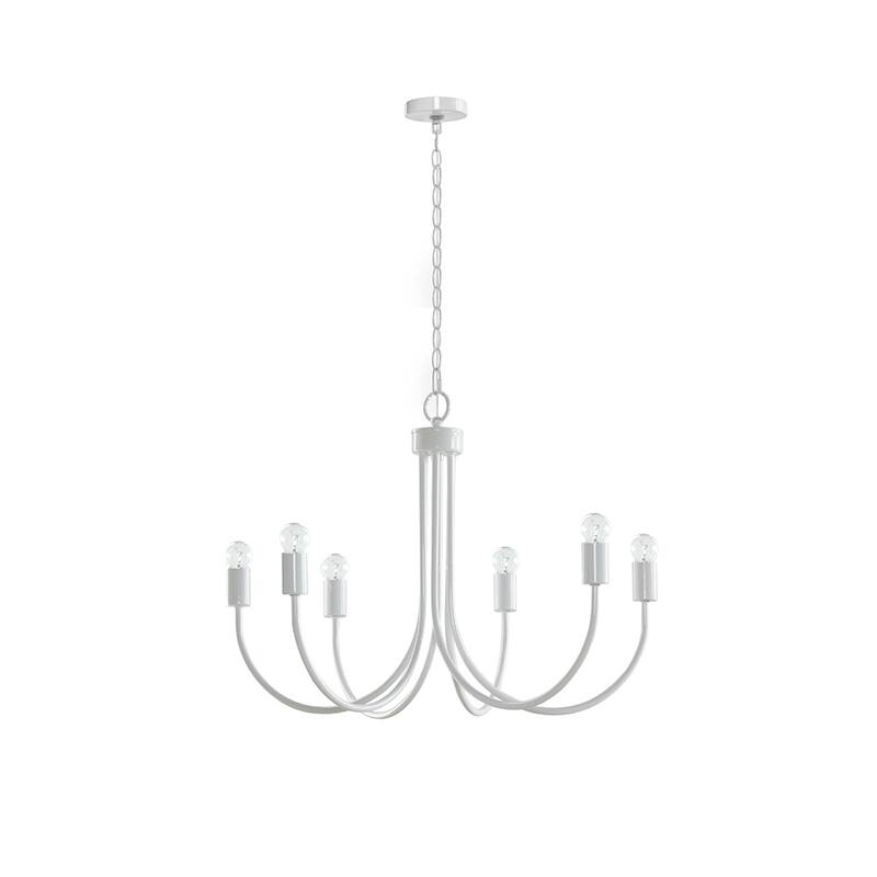 6-Light Metal Chandelier for living room,bedroom,and dining room