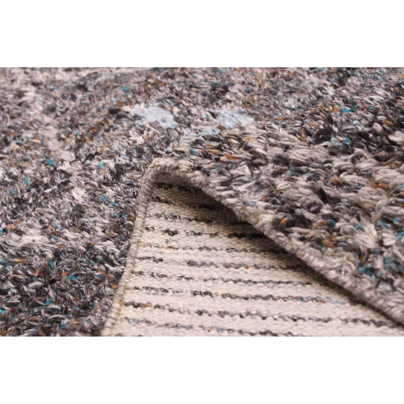 ECARPETGALLERY Hand-knotted Tangier Dark Grey Wool Rug - 5'0 x 8'0