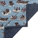 preview thumbnail 7 of 8, Tasha Polizzi Settler Blue Western Print and Solid Chambray Back 3 Piece Reversible Quilt with Pillow Shams