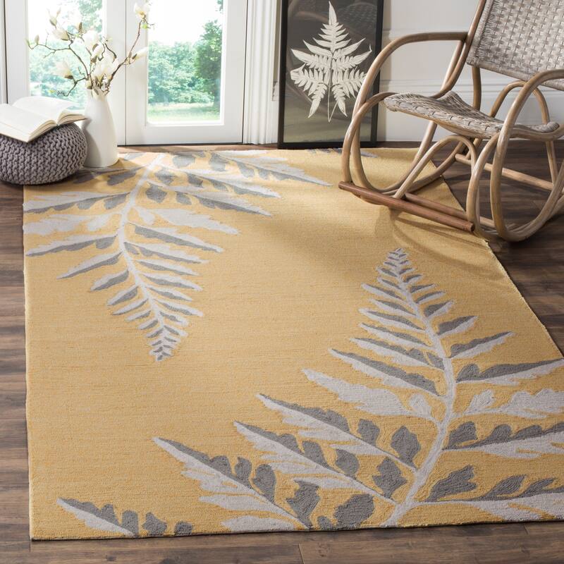 Martha Stewart by SAFAVIEH Hand-hooked Ferns Rug - 4' x 6' - Duck's Egg