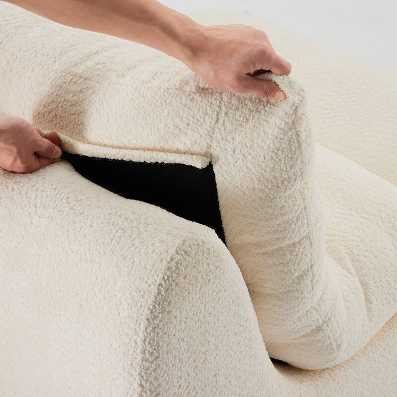 Upholstered Accent Sofa, Modern Armchair with Soft Cushioned Seat, Stylish Sofa for Living Room, Bedroom, or Office