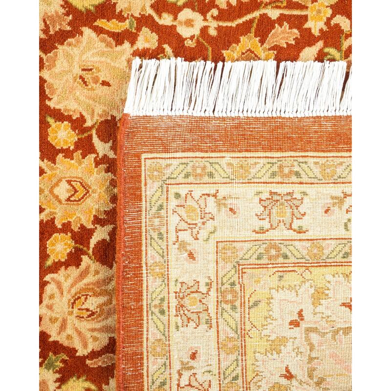 Overton One-of-a-Kind Hand-Knotted Traditional Oriental Mogul Brown Area Rug - 9' 3" x 11' 10"