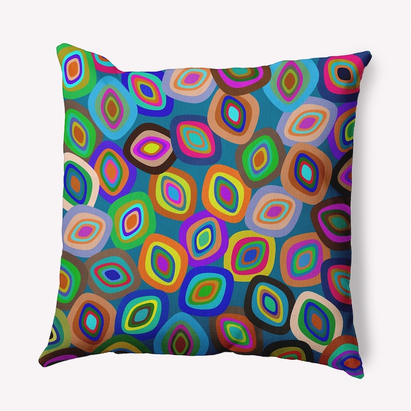 Modern Leaf Pile Accent Pillow - Blue - 26" x 26"