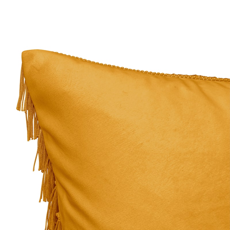Edie At Home Gatsby Fringe Decorative Throw Pillow - Gold