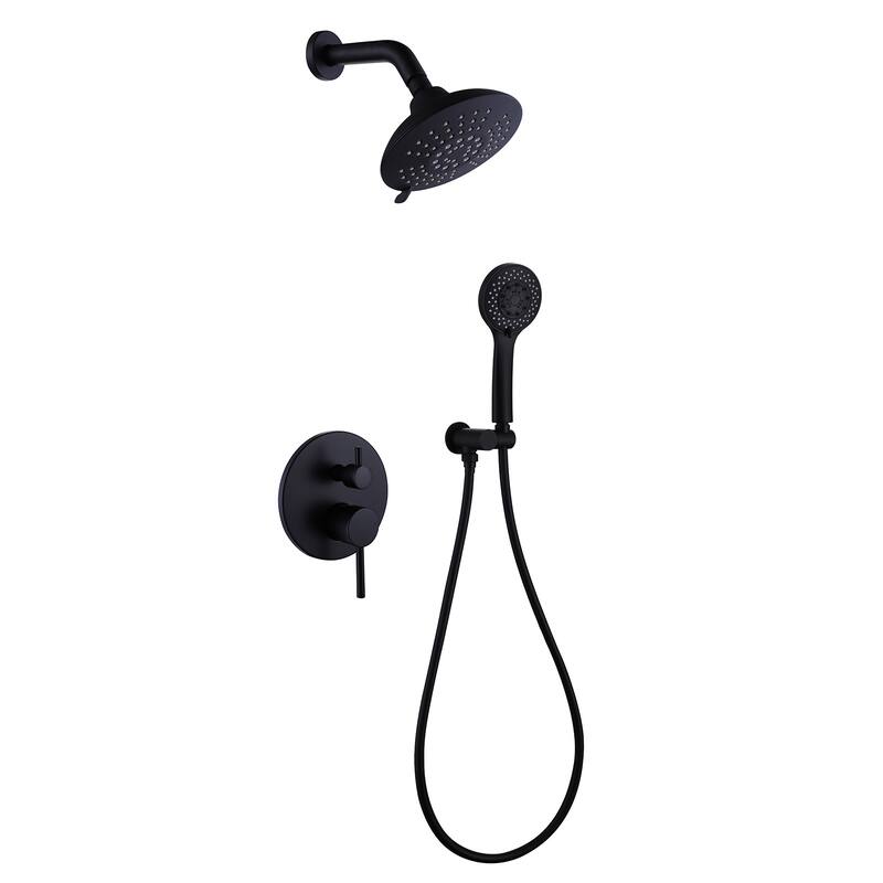 Wall Mounted Shower Faucet Set Rainfall Showerhead Combo Handheld Shower