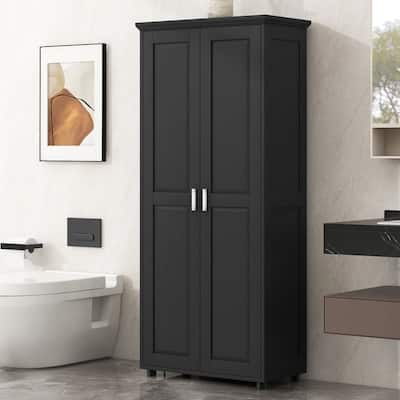Bathroom Storage Cabinet with Two Doors and Adjustable Shelf