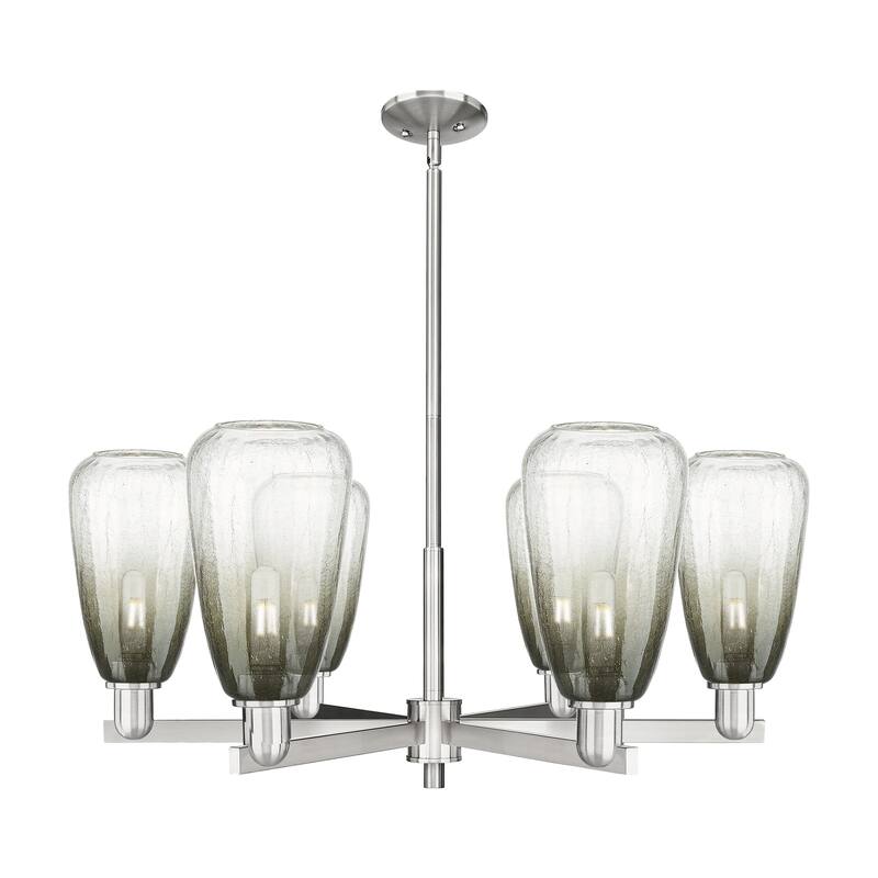 Innovations Lighting Downtown Urban - Brookhaven Almond - 6 Light 24" Stem Hung Chandelier