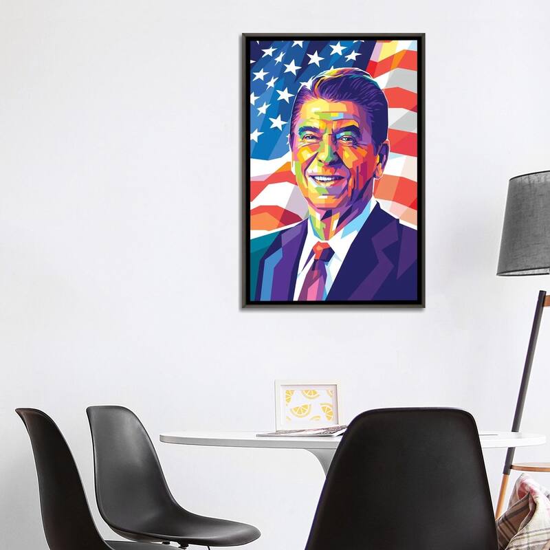 iCanvas "Ronald Reagan" by Dayat Banggai Framed