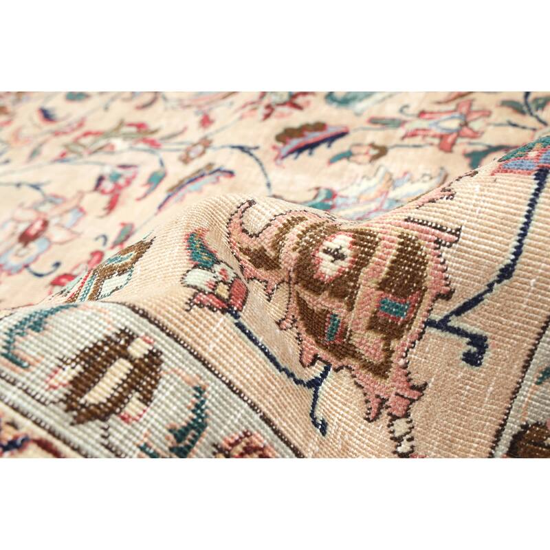 ECARPETGALLERY Hand-knotted Antalya Vintage Tan Wool Rug - 9'7 x 12'4