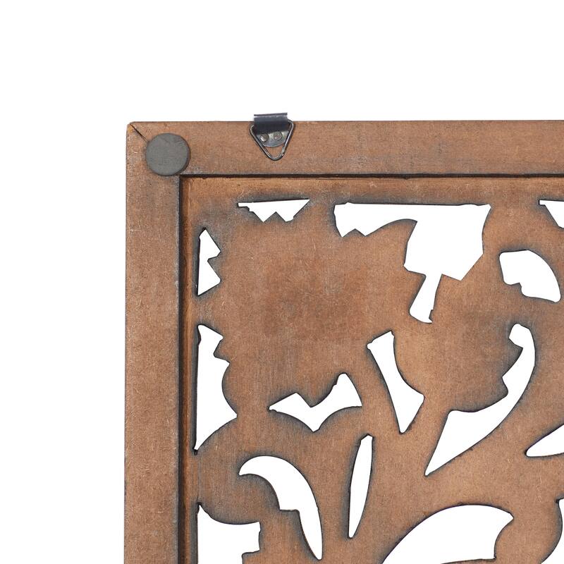 MDF Traditional Wall Decor Floral and botanical 36 x 12 x 1w