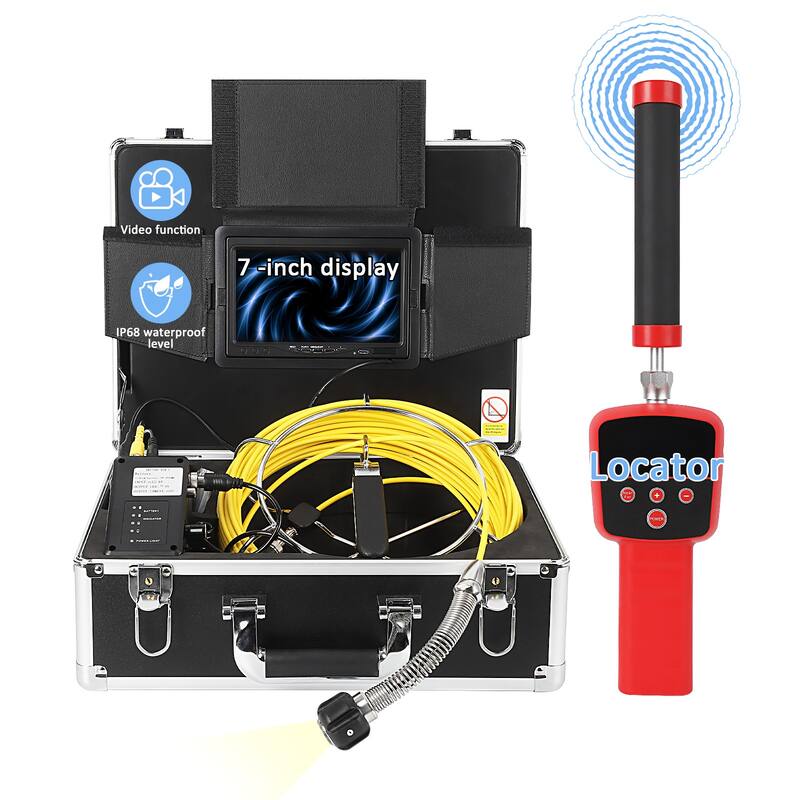 Sewer Camera with 512Hz Locator, DVR Function, 165FT/50M - N/A - Black