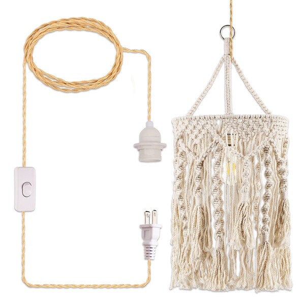 Macrame pendant light cord sale