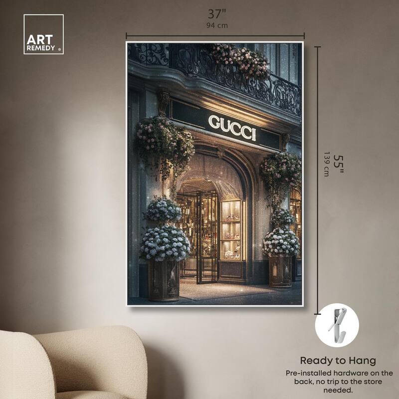 Illuminated Luxury Store Canvas by Art Remedy