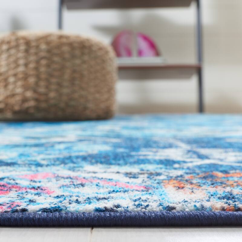 SAFAVIEH Paint Brush Machine Washable Slip Resistant Elvezia Rug
