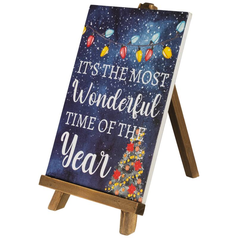 It's the Most Wonderful Time of the Year Christmas Sign - 9.25"
