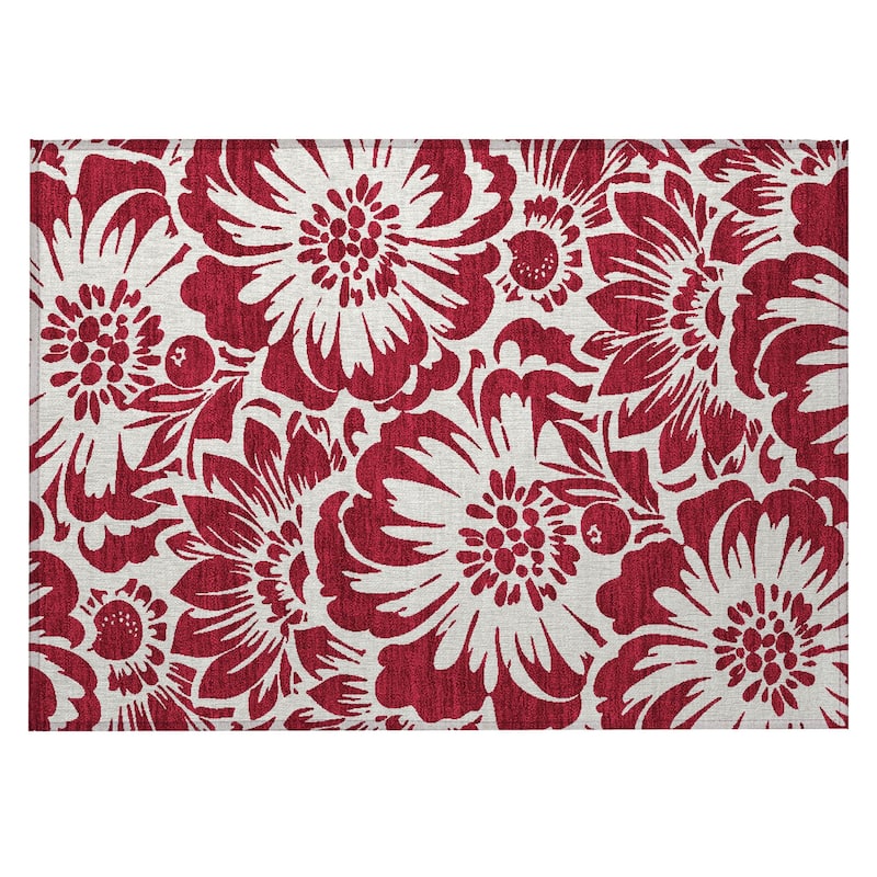 Taz Botanic Elegance Weather Resistant Blended Style Outdoor Rug