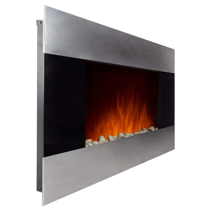 Northwest Wall-mounted LED Electric Fireplace w/ Remote