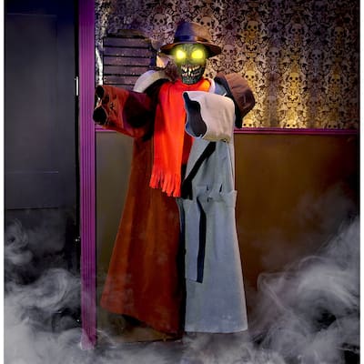 Haunted Hill Farm Animatronic Coatrack Monster by Tekky Halloween Decoration with Motion-Activated Sounds