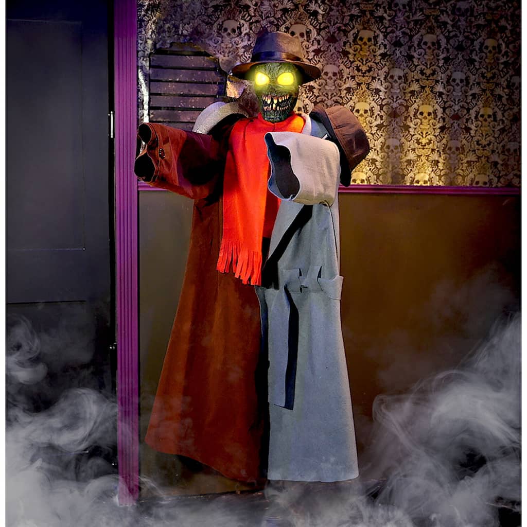 Haunted Hill Farm Animatronic Coatrack Monster by Tekky Halloween Decoration with Motion-Activated Sounds