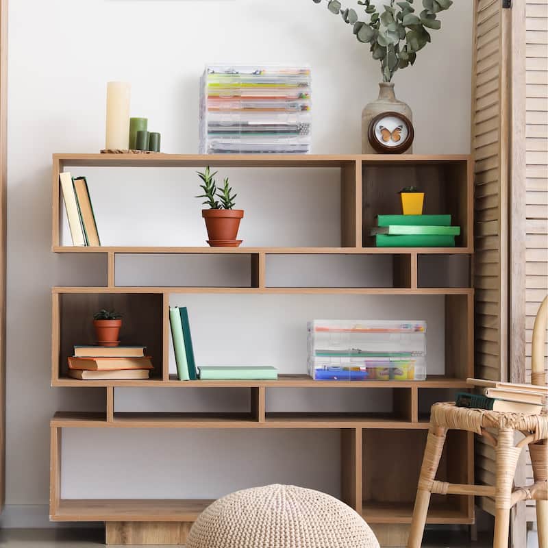 Sorbus Thin Clear Stackable Portable Project Case, Interior 10"x12" Snap-Tight Closure Storage Office Supplies - Set of 6