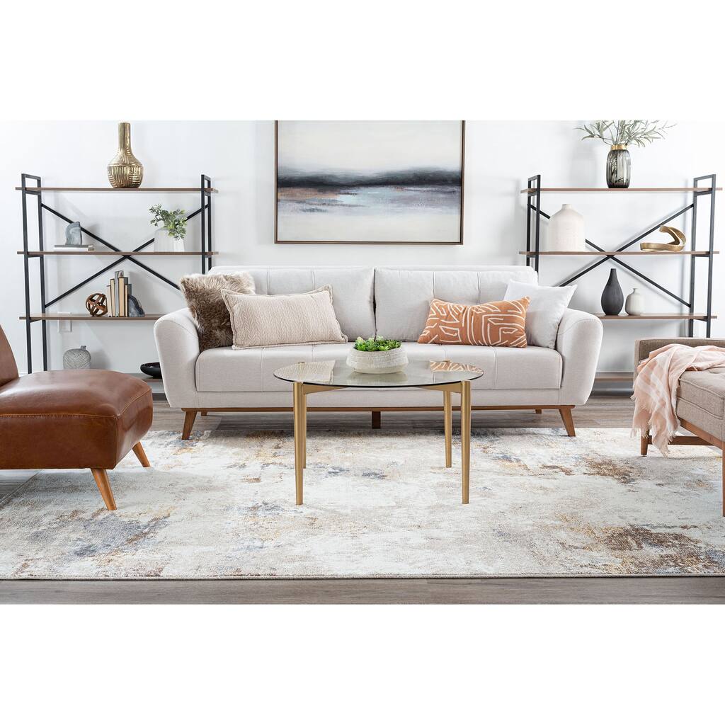 Hamilton Wide Linen Blend Polyester Rolled Arm Sleeper Sofa - 32.7'' H x 84'' W x 35.4'' D