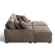 preview thumbnail 52 of 116, Modular Armchair and Ottoman Set with Adjustable Headrest, Flannel Upholstery
