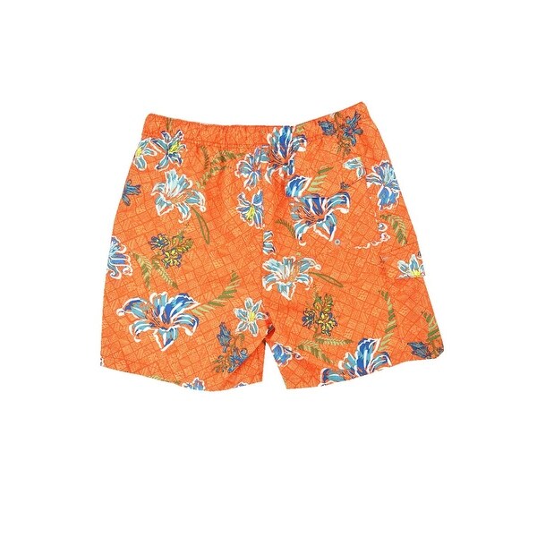 hawaiian print swim trunks