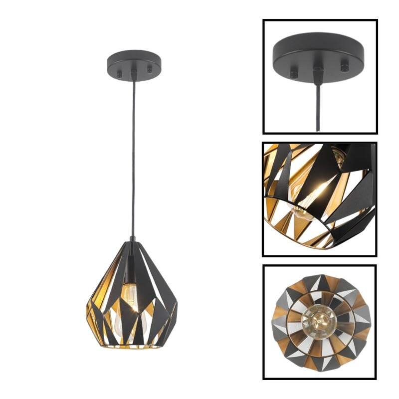 Farmhouse hanging light black dining room light metal pendant lights