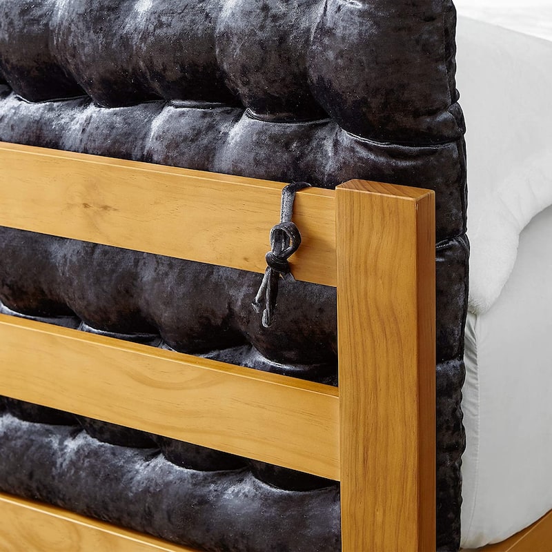 Rainha® Cushion Tufted Velvet Crush College Headboard by DormCo