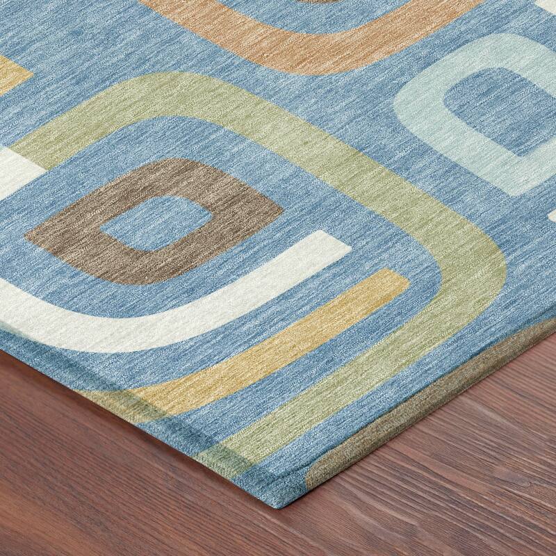 Machine Washable Indoor/ Outdoor Modern Penner Chantille Rug