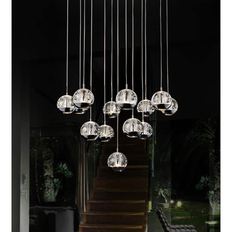 Perrier 13 Light Multi Light Pendant With Chrome Finish
