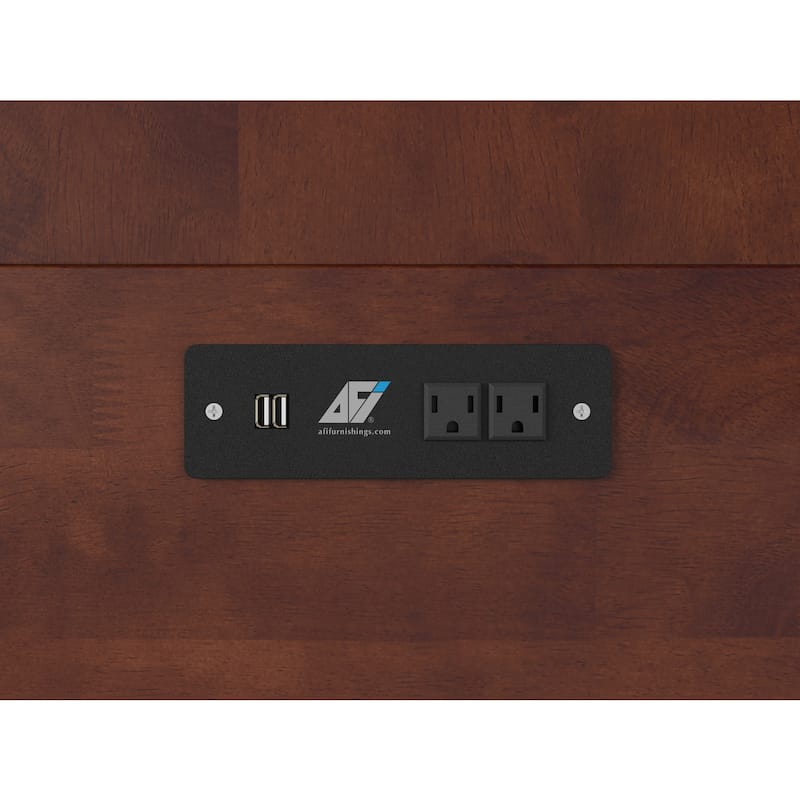 Solid Wood Murphy Bed Chest with Mattress & USB Charger - Walnut Finish, Space Saving Furniture