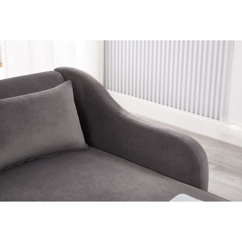 Chaise Lounge Chair Velvet Upholstery