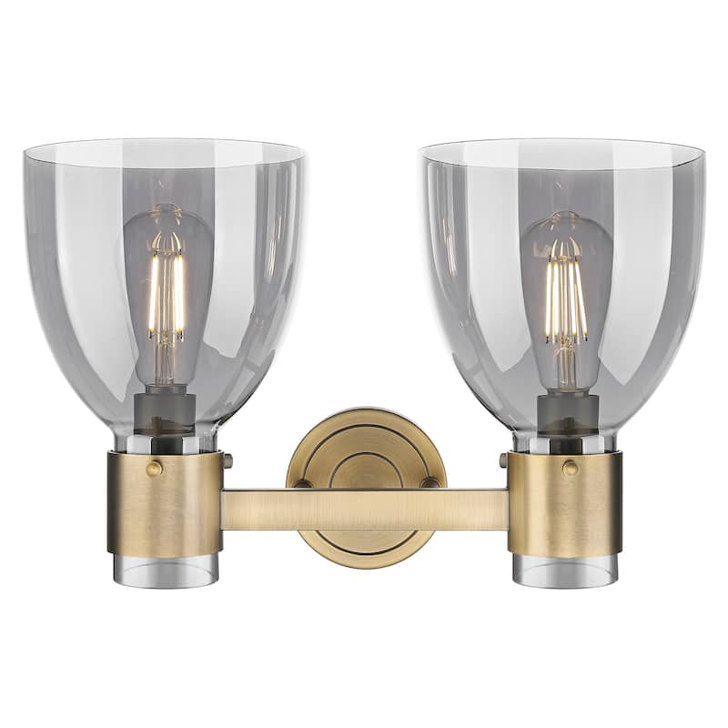 Innovations Lighting Downtown Urban - Lawton Bell - 2 Light 16" Wall-Mounted Bath Vanity Light