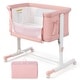 preview thumbnail 13 of 17, Babyjoy 3-in-1 Baby Bassinet Beside Sleeper Crib with 5-Level - See Details