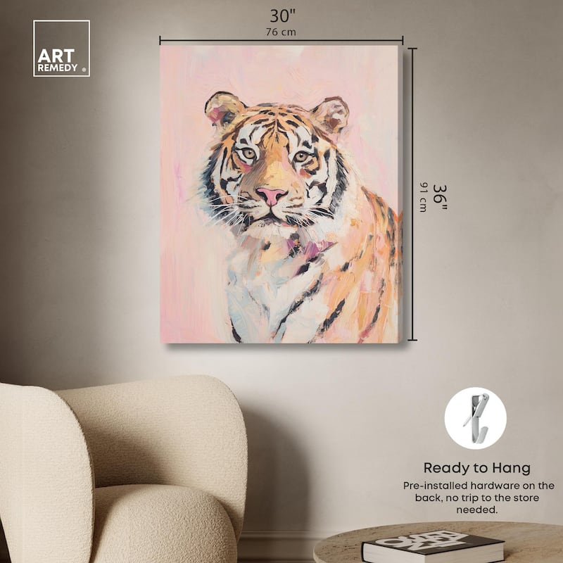 Quiet Tiger Canvas by Art Remedy, Gallery Wrapped