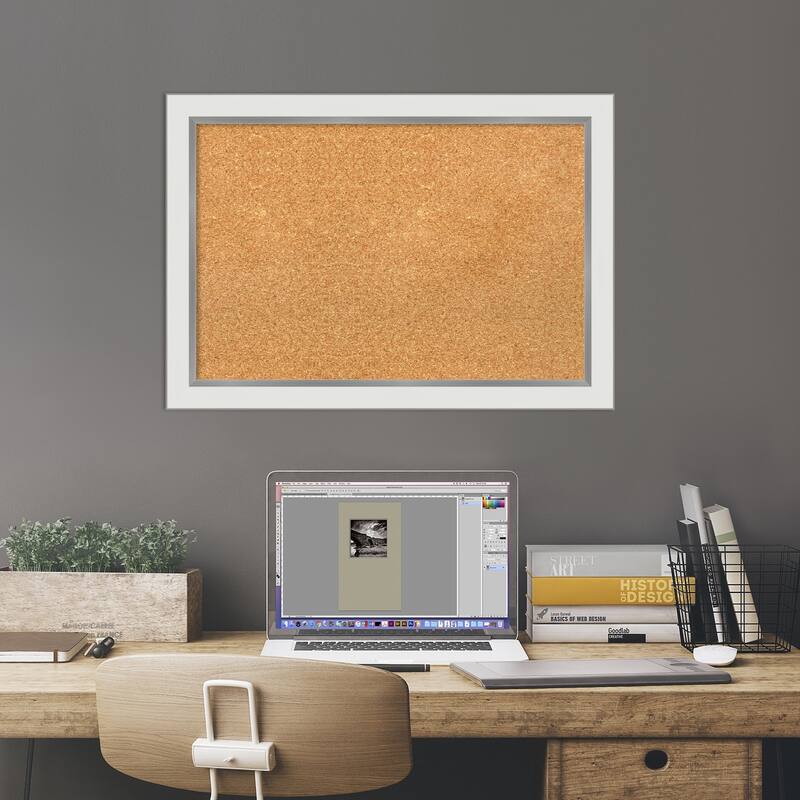 Eva Narrow Framed Cork Bulletin Memo Board