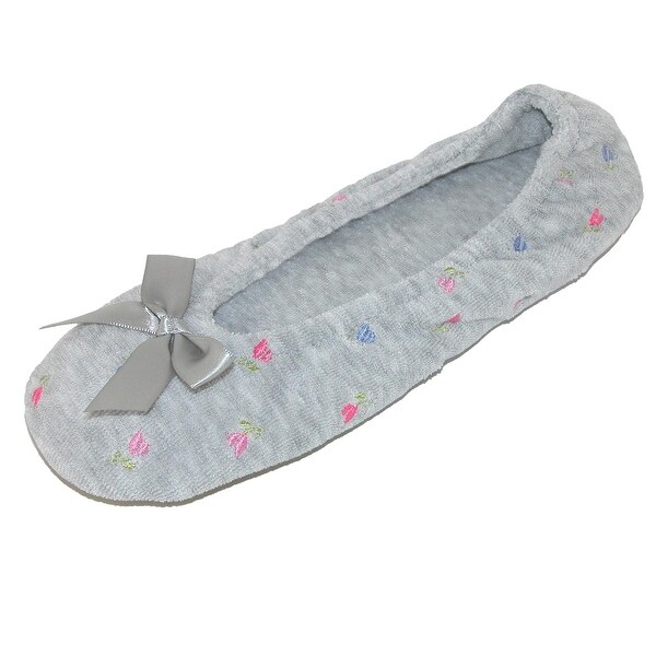 isotoner embroidered ballerina slippers