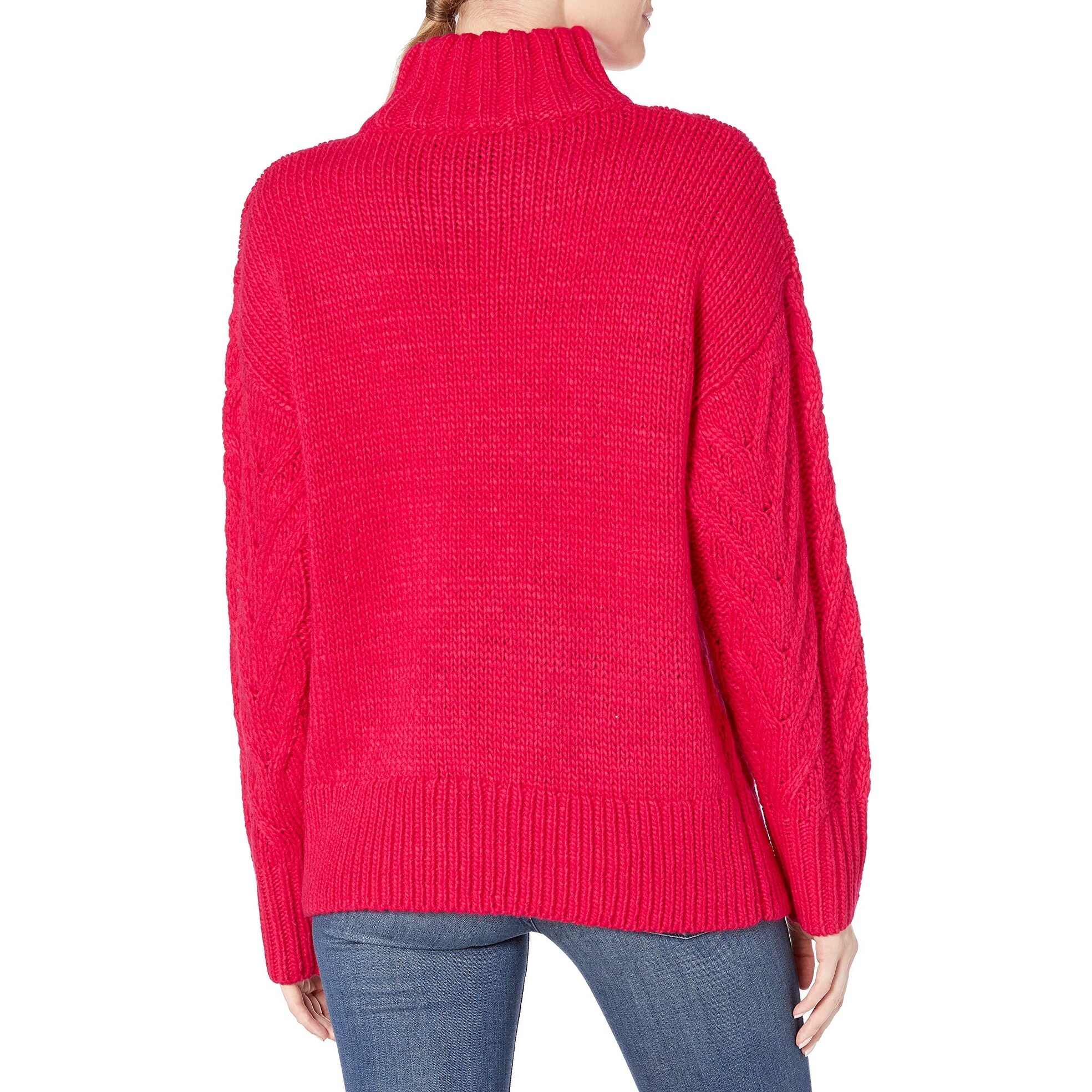 french connection patchwork mock neck sweater