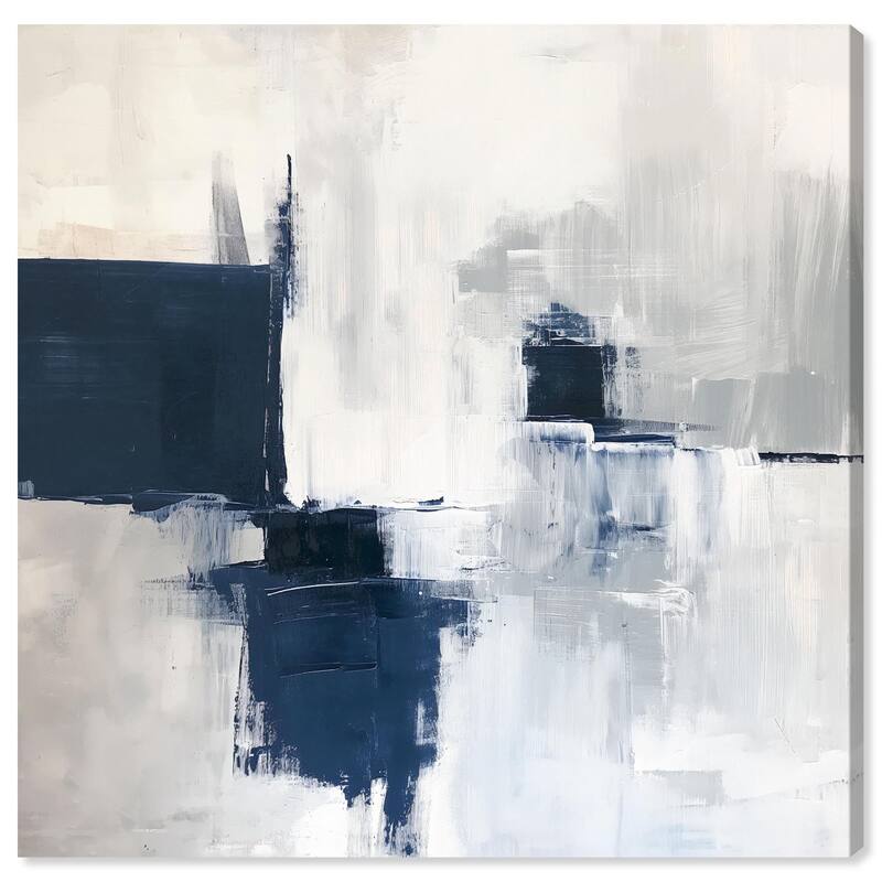 Porcelain Blue on White I Canvas by Art Remedy, Gallery Wrapped - 24" x 24"