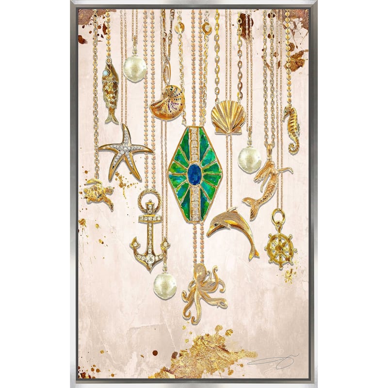"Under The Sea In Gold" by Jodi Print on Floating Canvas