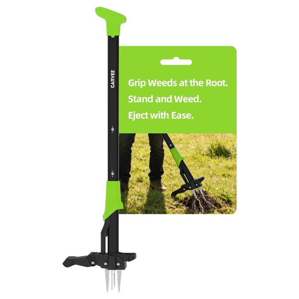 Gardening Hand Weeding Tool, 4-Claw Stand Up Weed Puller for Garden, Lawn Care