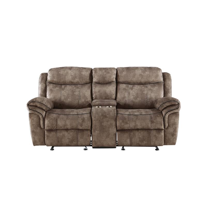Cape May Pillow Top Arms Motion Loveseat with Console