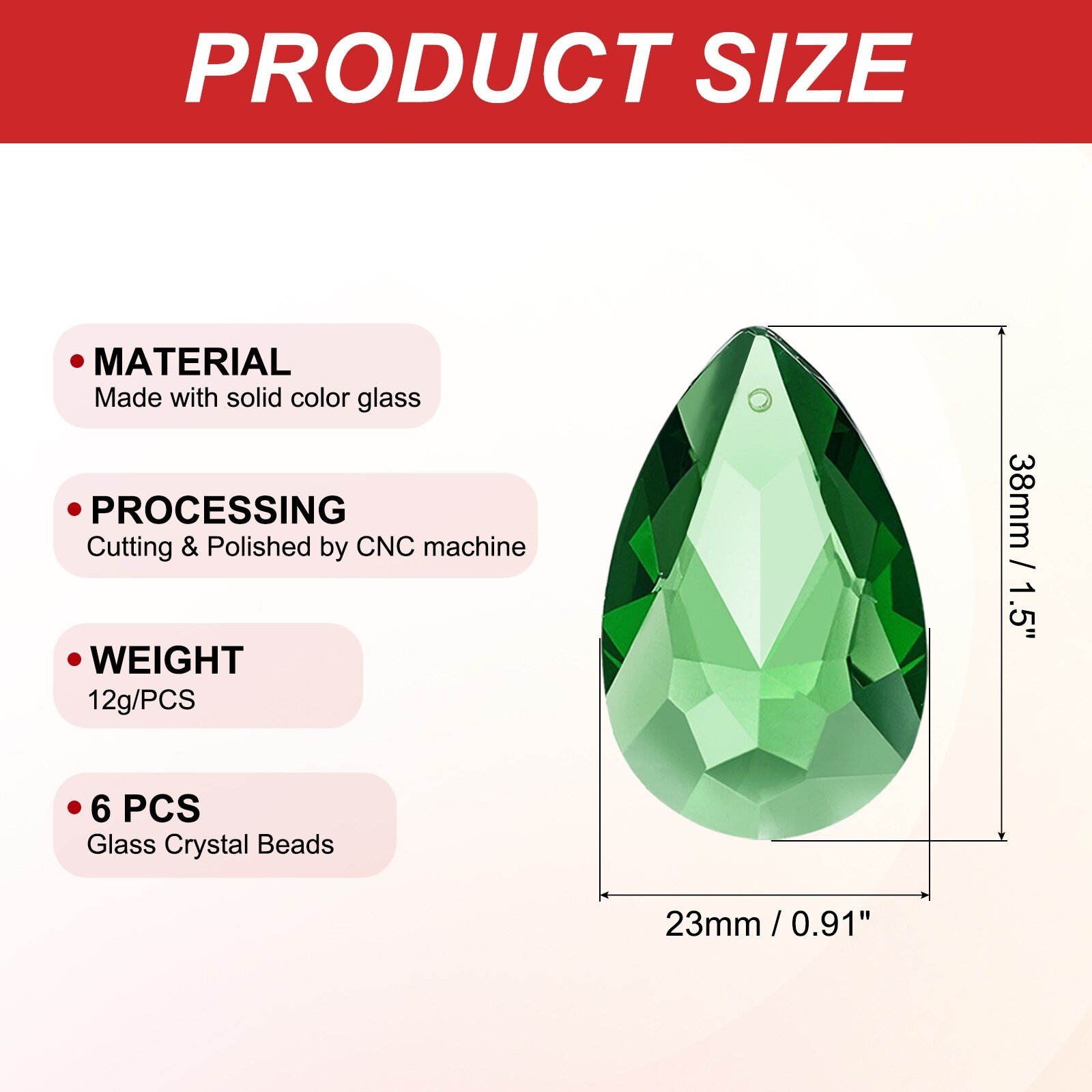 K9 Crystal Teardrop Pendants Oval Beads - 38mm