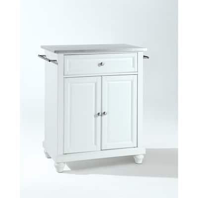 Kitchen Island Cart Portable Stainless Steel Top Storage Island Kitchen Furniture Modern Design