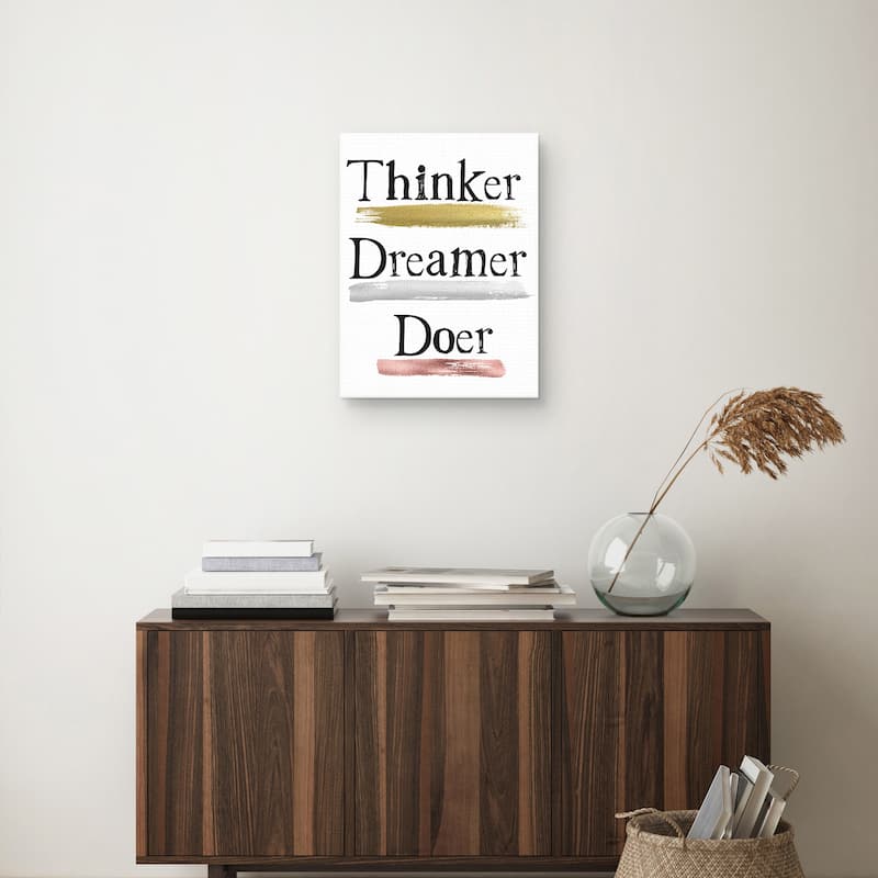 Thinker Dreamer Doer Canvas Art Print
