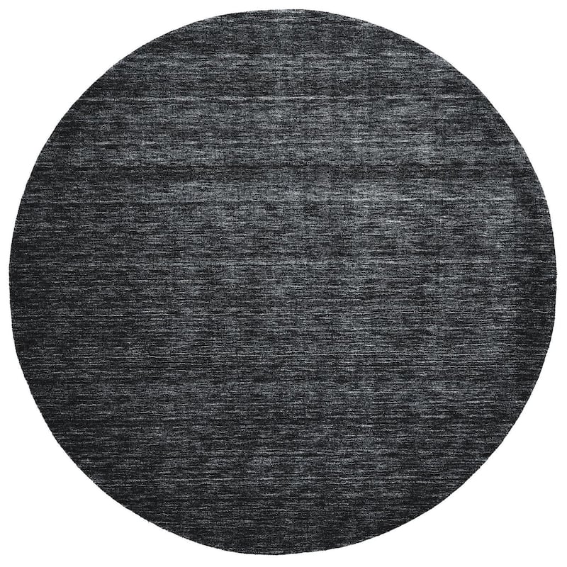 Grand Bazaar Celano Hand Woven Solid Modern Area Rug - 10' x 10' Round - Black