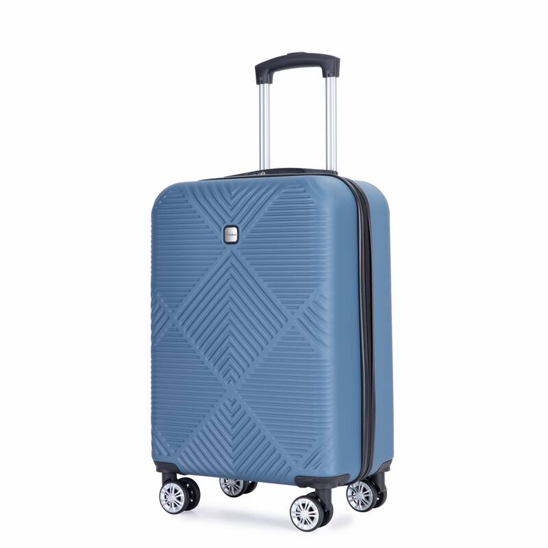 4-Piece, Luggage Sets, Lightweight Luggage with 360° Airplane Wheels and Adjustable Handle, for Boarding Travel, Blue
