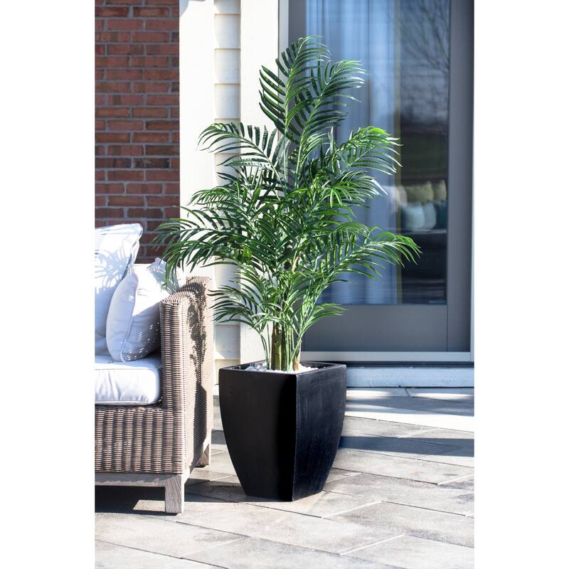 Artificial Palm Tree 4.5ft Indoor Outdoor UV Resistant with Planter, Modern Decor - 4.5ft.